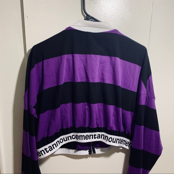 Cropped striped zip-up - Picture 4 of 4